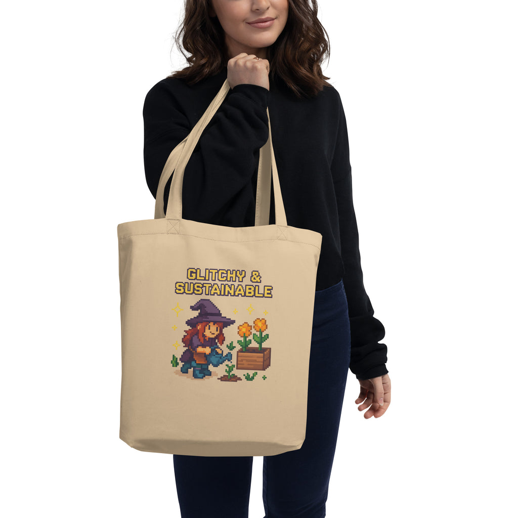 Human Static Co. Glitchy & Sustainable Witchy Eco Tote Bag