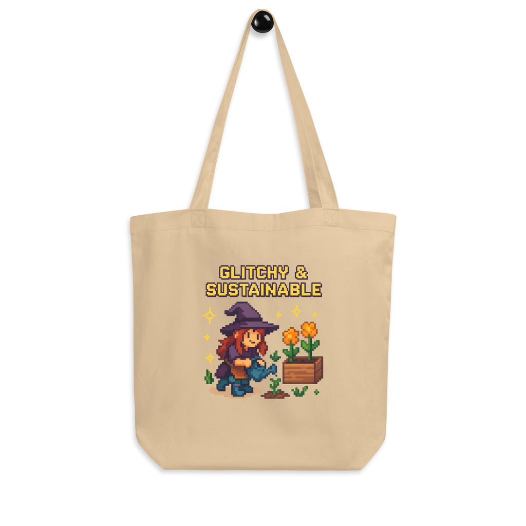 Human Static Co. Glitchy & Sustainable Witchy Eco Tote Bag