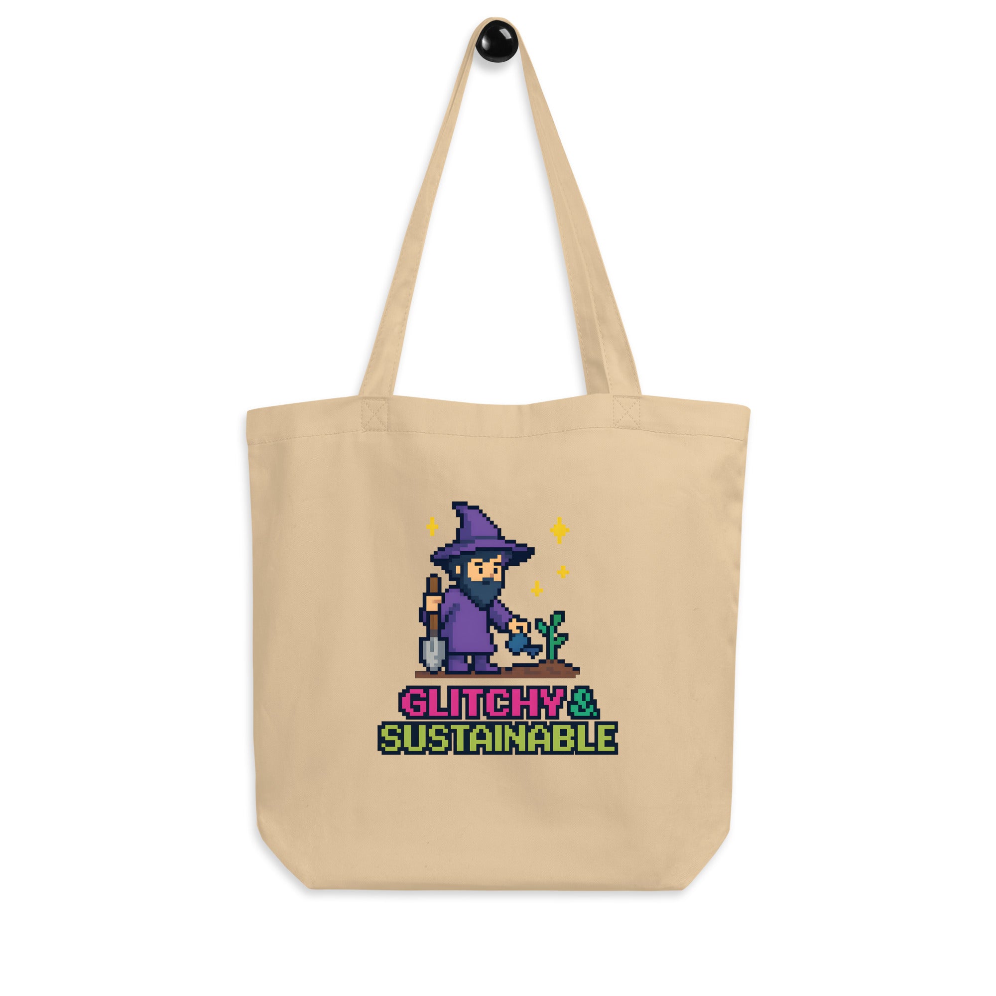 Human Static Co. Glitchy & Sustainable Wizard Eco Tote Bag